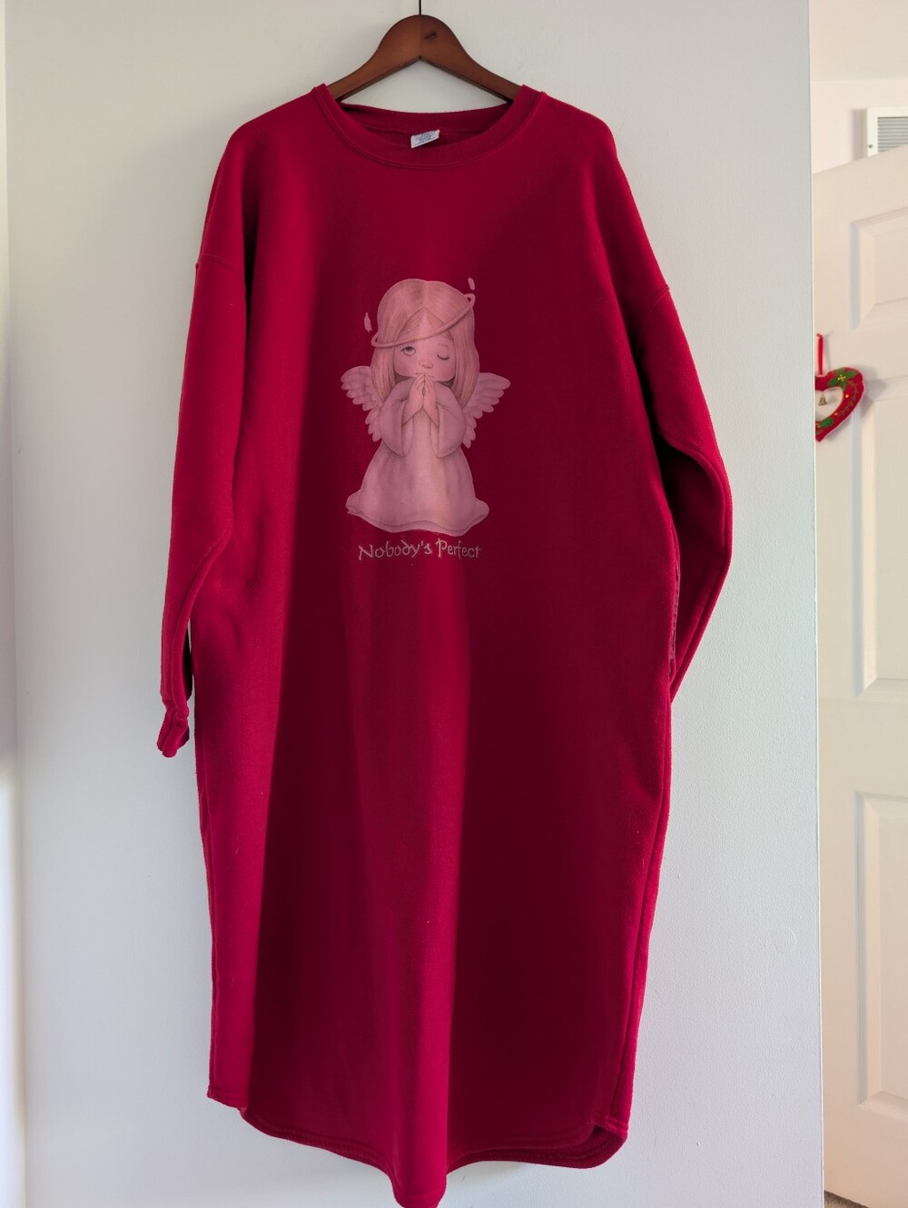 Vintage 90's Sweatshirt Dress with Angel Graphic